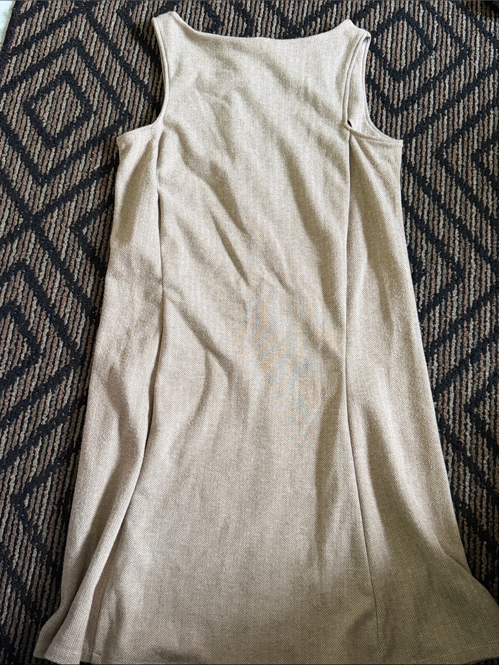 Ralph Lauren Sleeveless A-Line Skirt in Light Beige